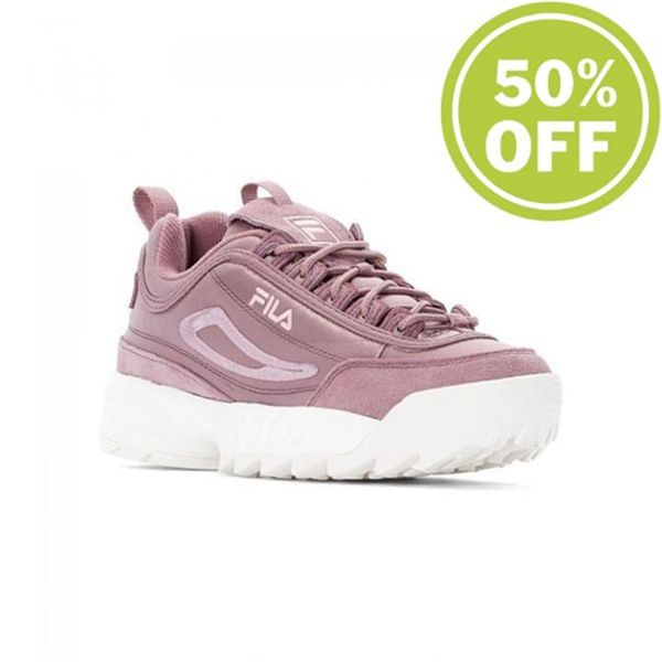 Tênis Fila Mulher Cinzentas Rosa - Fila Disruptor Satin Low Wmn Ash- Outlet Portugal,SFOU-75143